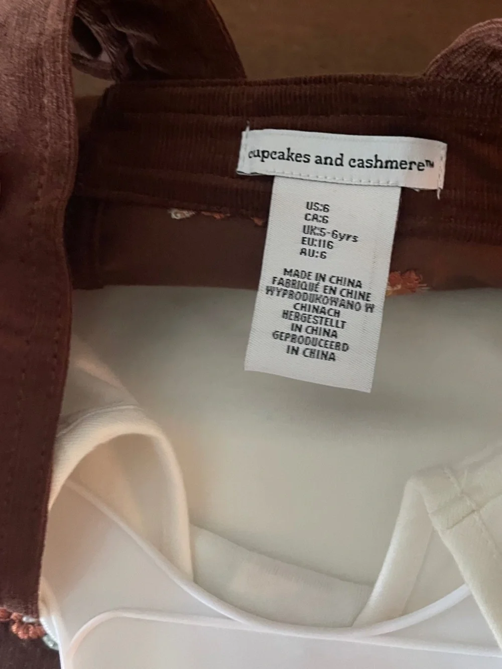 Cupcakes‎ and Cashmere Corduroy Jumper and Top Set Outfit  NEW